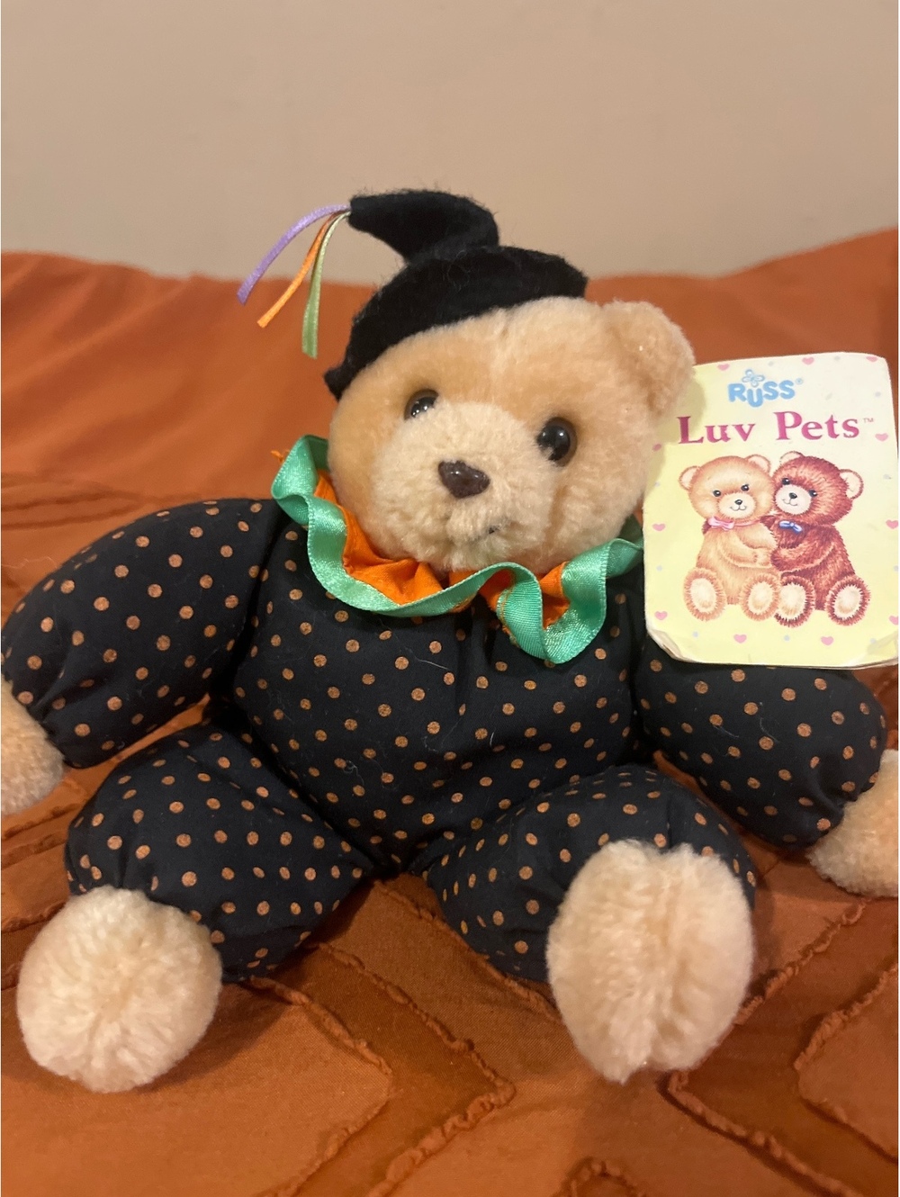 Russ Luv Pets Baby Boo Bear Plush Halloween Witch Costume